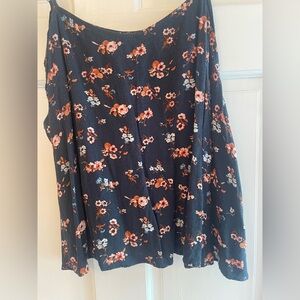 Xhilaration Navy Floral Tank Gop